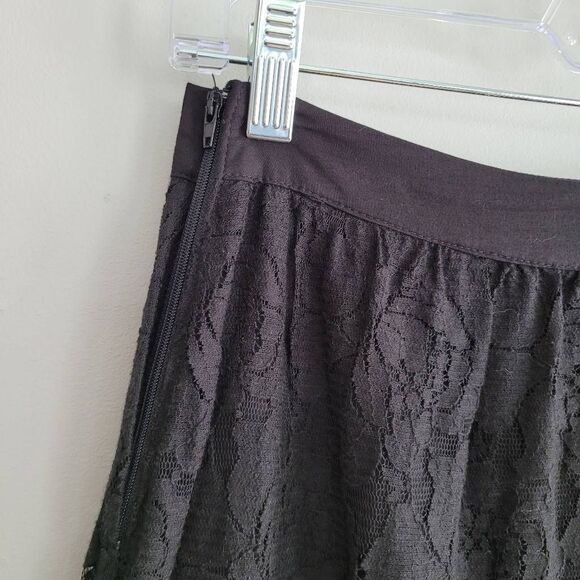 Vintage Y2K forever 21‎ XS maxi length full lace black skirt romantic whimsigoth - Picture 4 of 9